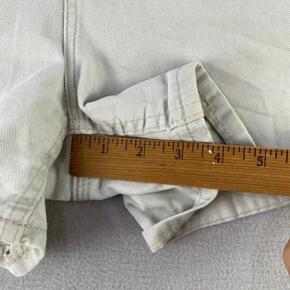 Vintage Lee Denim Carpenter Shorts Women 31 Beige Casual Workwear Utility
